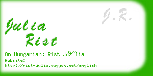 julia rist business card